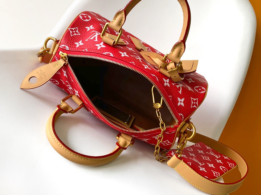 Louis Vuitton Speedy P9 Bandoulière 25 Monogram Red