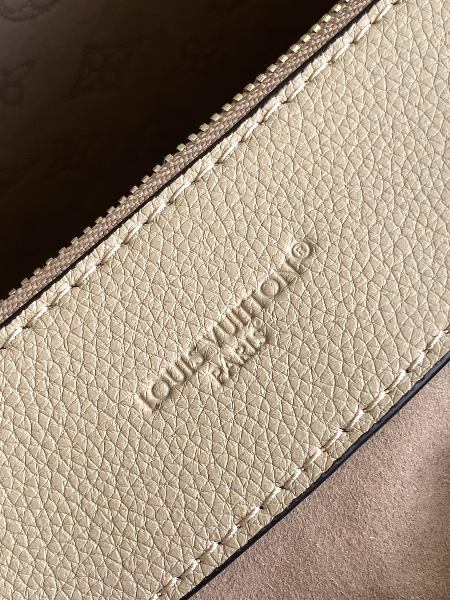 Louis Vuitton Bella Bucket Bag Monogram Mahina Calf Leather - Galet