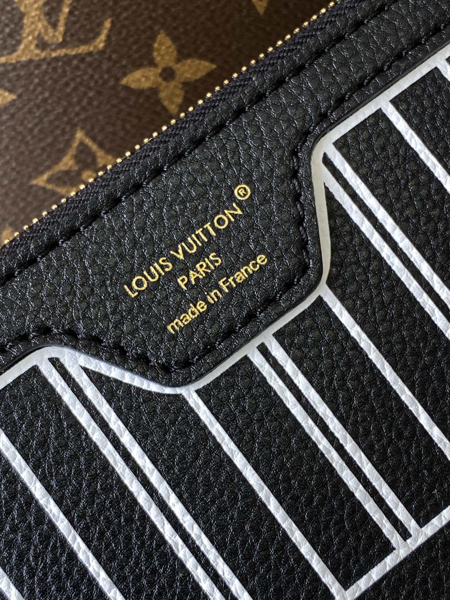 Louis Vuitton Neverfull MM Monogram Empreinte Leather Tote Bag - Black
