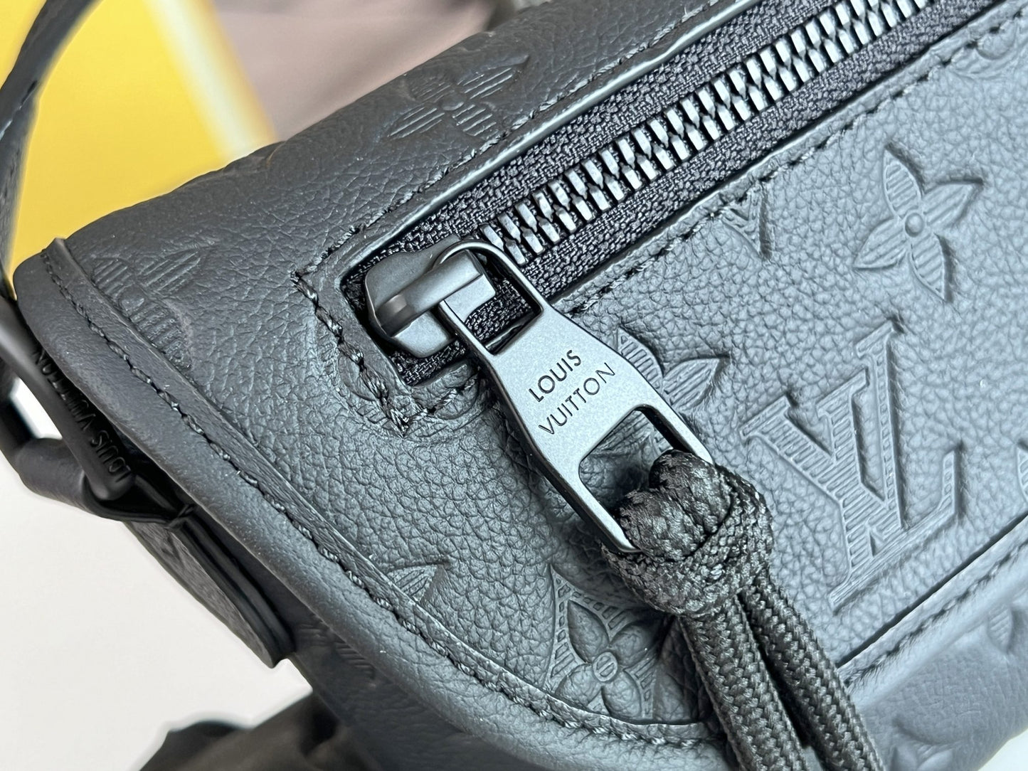 Louis Vuitton Racer Messenger Bag Monogram Shadow Leather Black