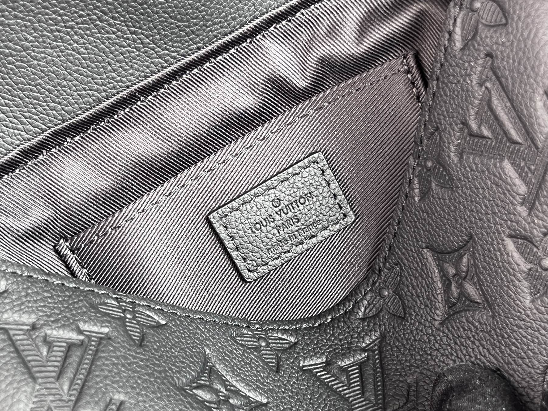 Louis Vuitton Racer Messenger Bag Monogram Shadow Leather Black