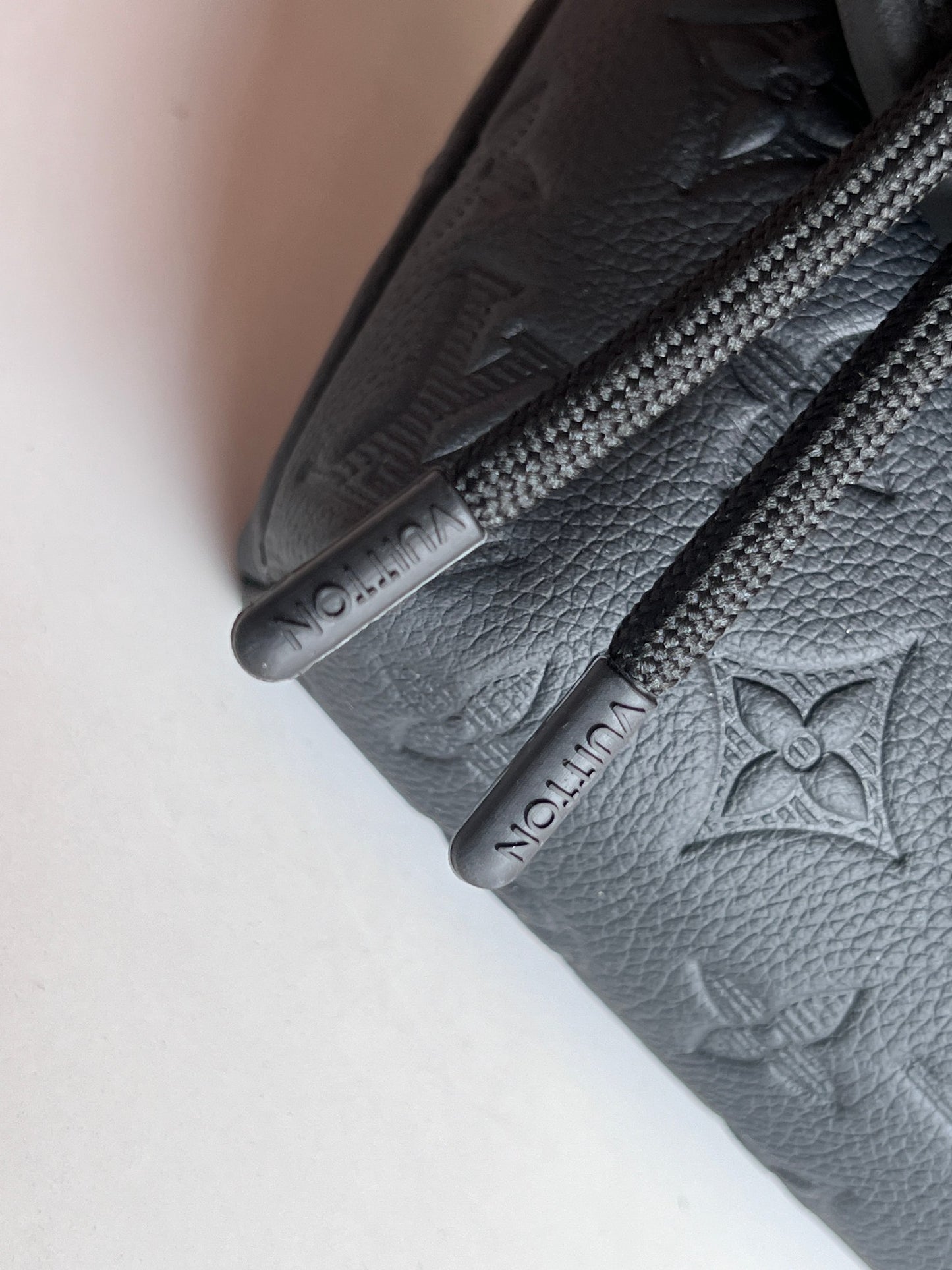 Louis Vuitton Racer Messenger Bag Monogram Shadow Leather Black