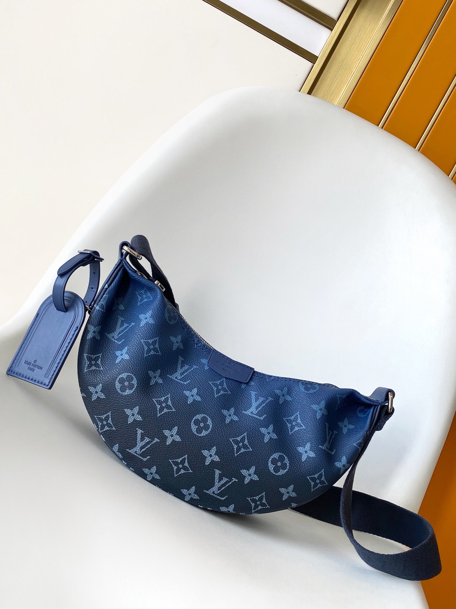 Louis Vuitton Monogram Gradient Cruiser Bumbag Navy Blue Leather Crossbody Bag