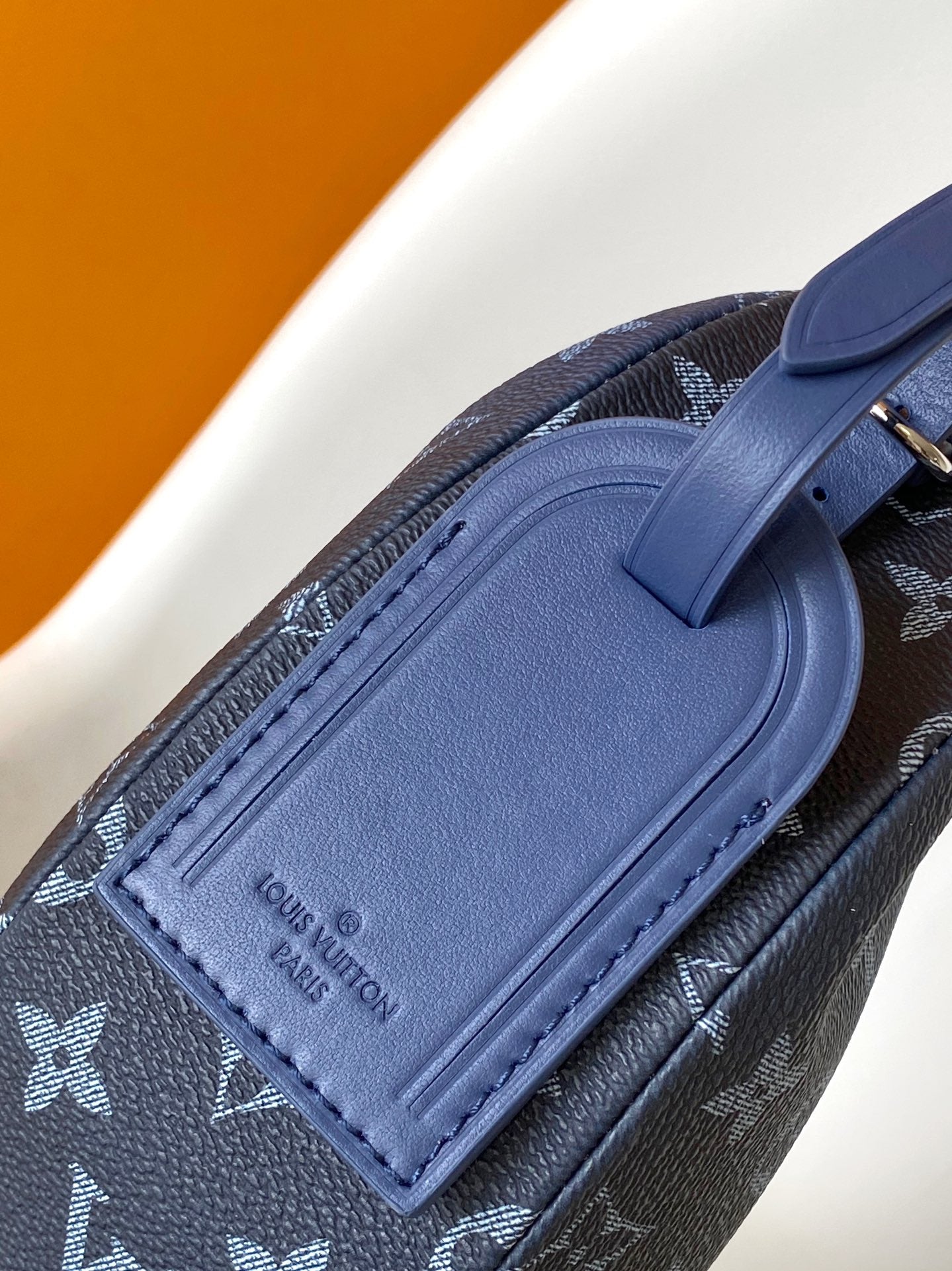 Louis Vuitton Blue Monogram Crescent Crossbody Sling Bag with Strap