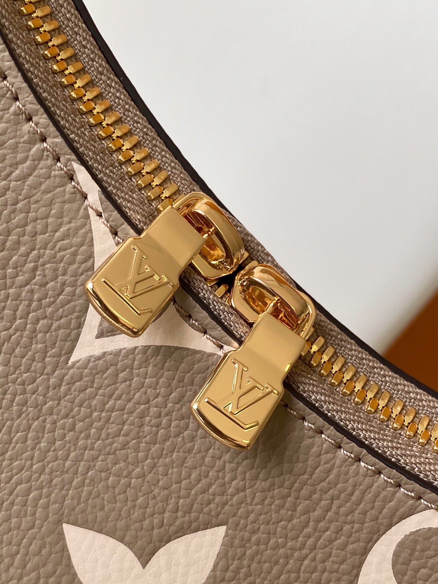 Louis Vuitton Boulogne Monogram Empreinte Leather Bag - Tourterelle / Creme