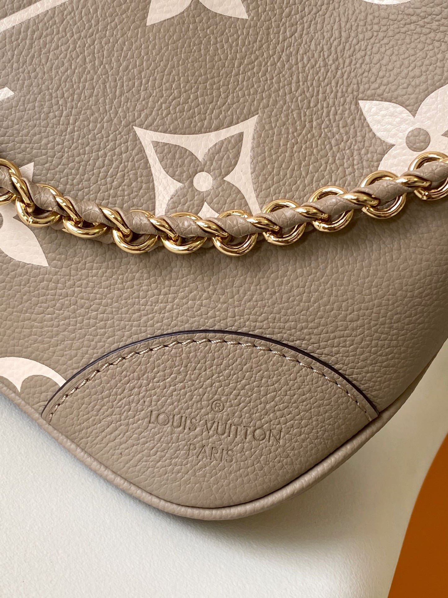 Louis Vuitton Boulogne Monogram Empreinte Leather Bag - Tourterelle / Creme