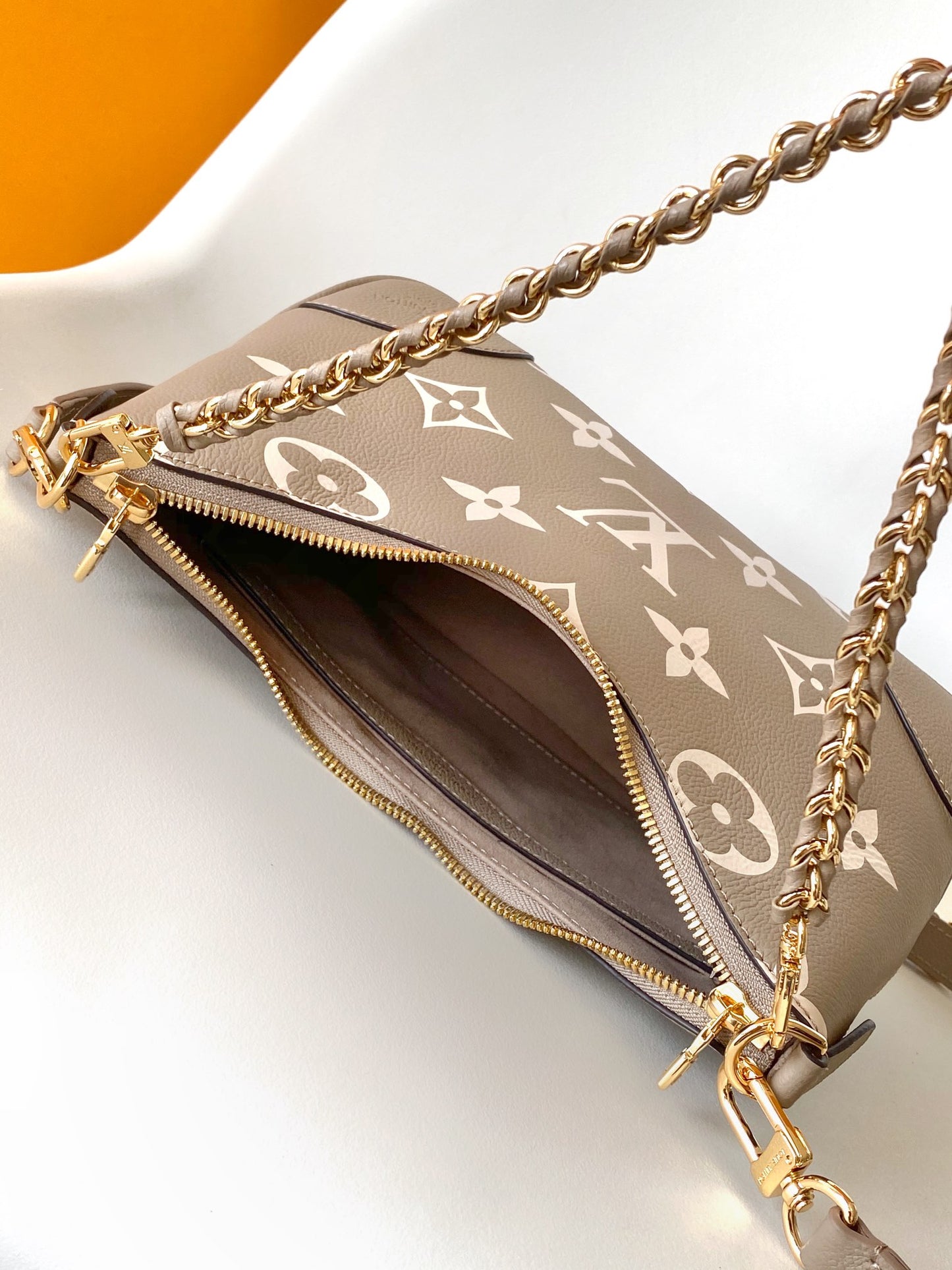 Louis Vuitton Boulogne Monogram Empreinte Leather Bag - Tourterelle / Creme