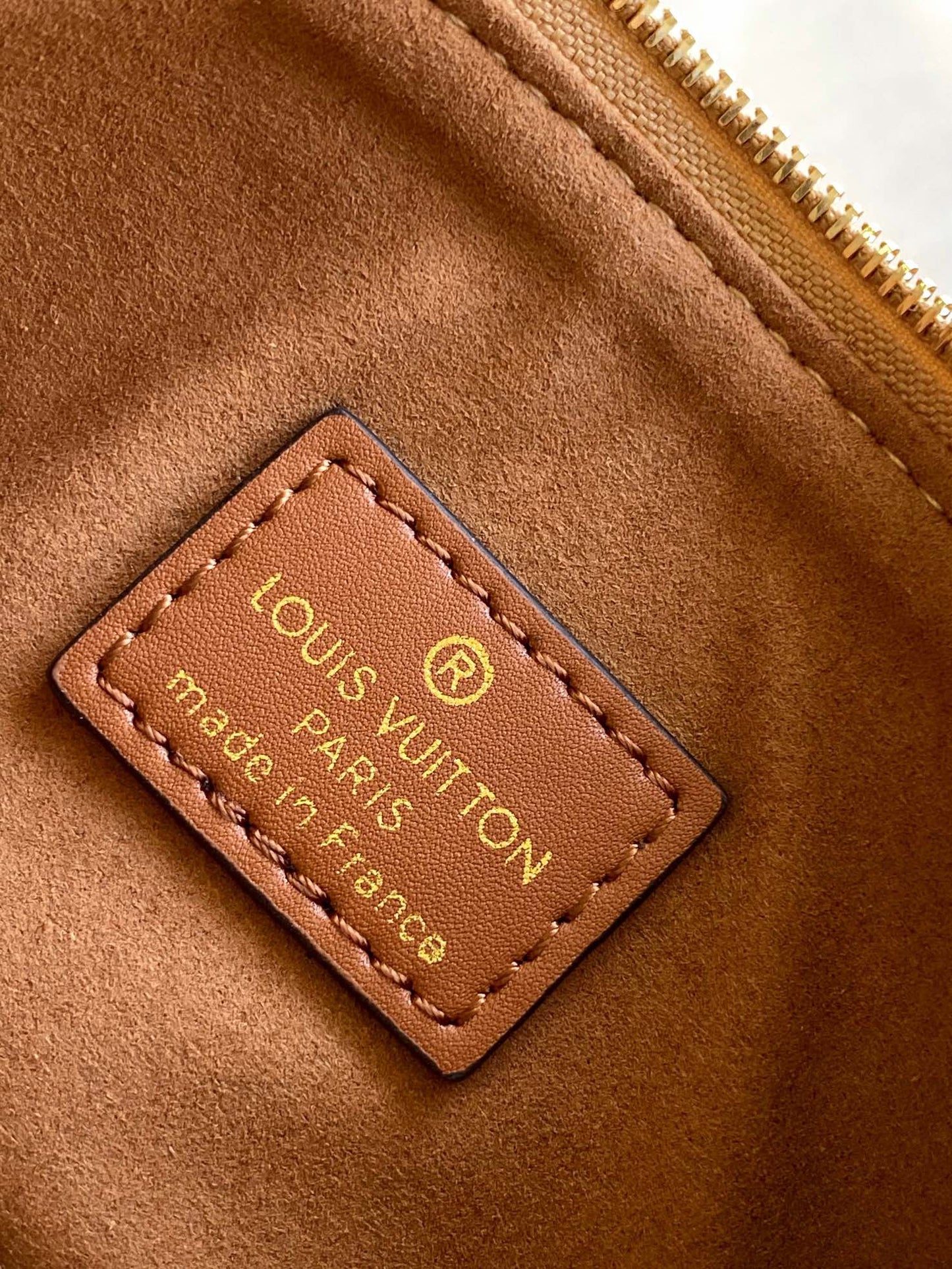 Louis Vuitton Monogram Suede Shoulder Bag with Sherpa Trim and Leather Bow