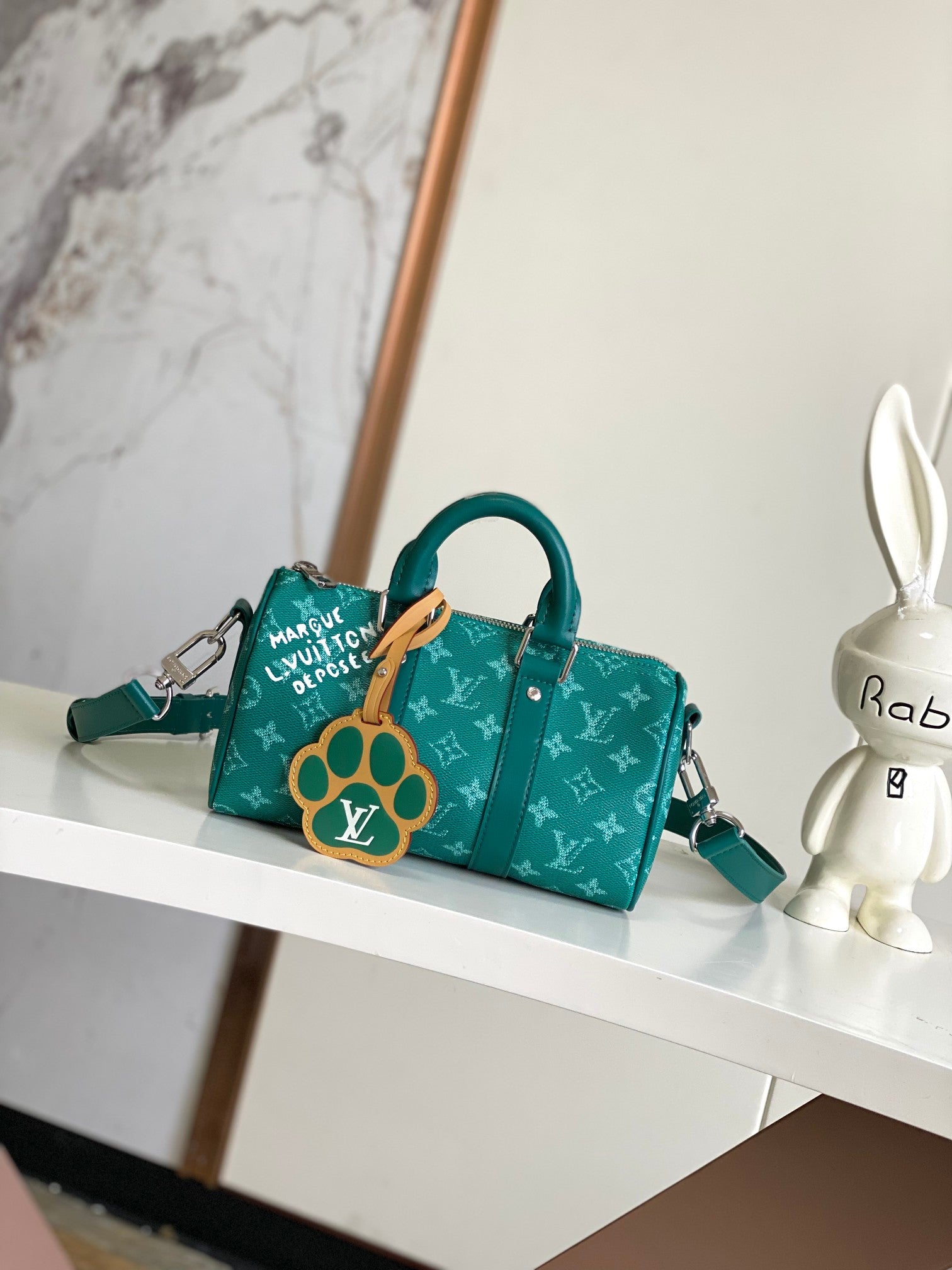 Louis Vuitton x Tyler, The Creator Keepall Bandoulière 25 Green Monogram Craggy
