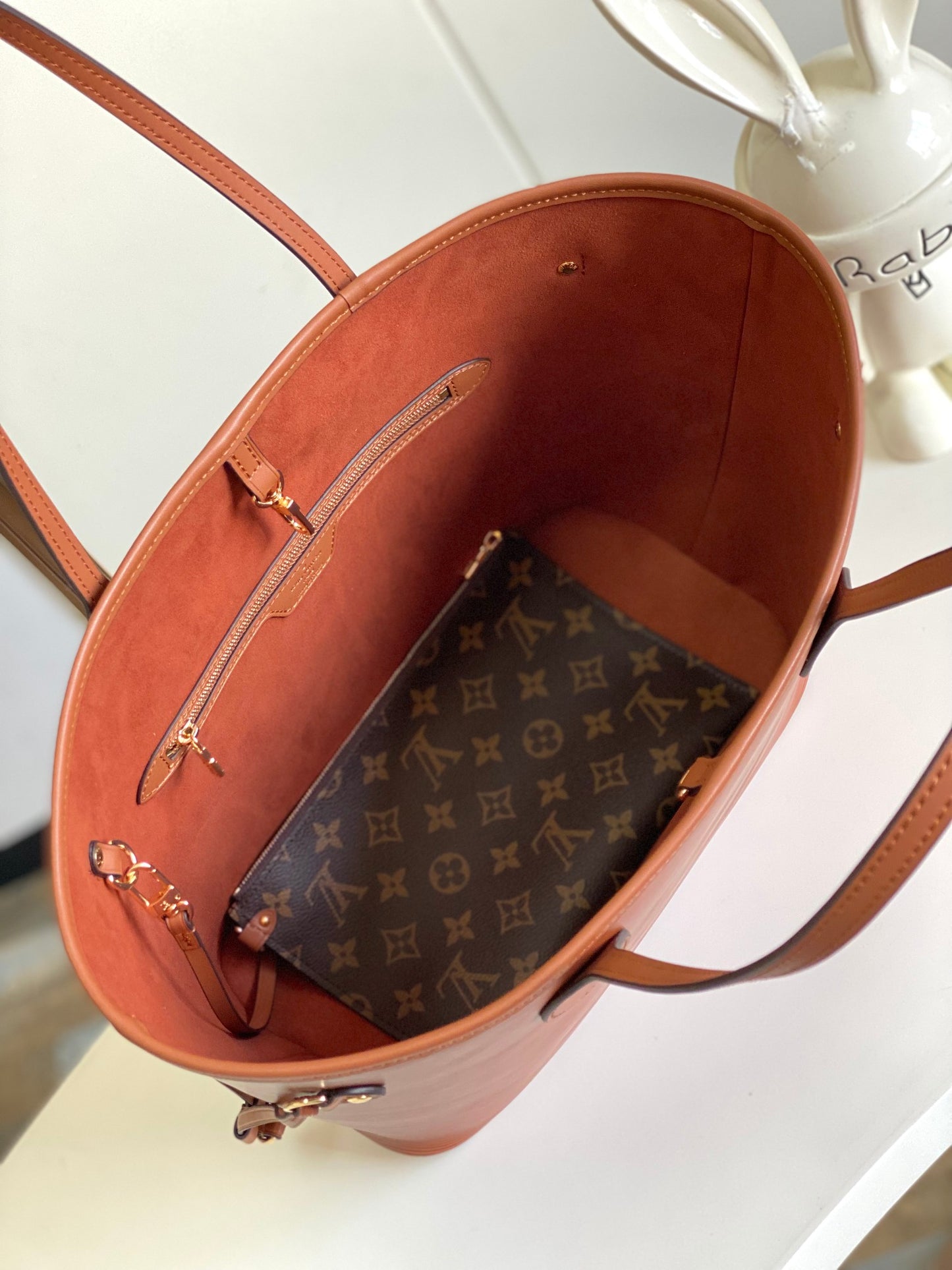 Women's Large Textured Brown Leather Tote Bag - Classic Drawstring Shoulder Handbag