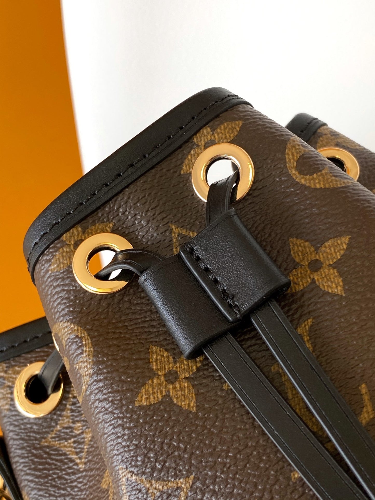 Louis Vuitton Monogram Canvas Duffle Bag with Black Leather Trim