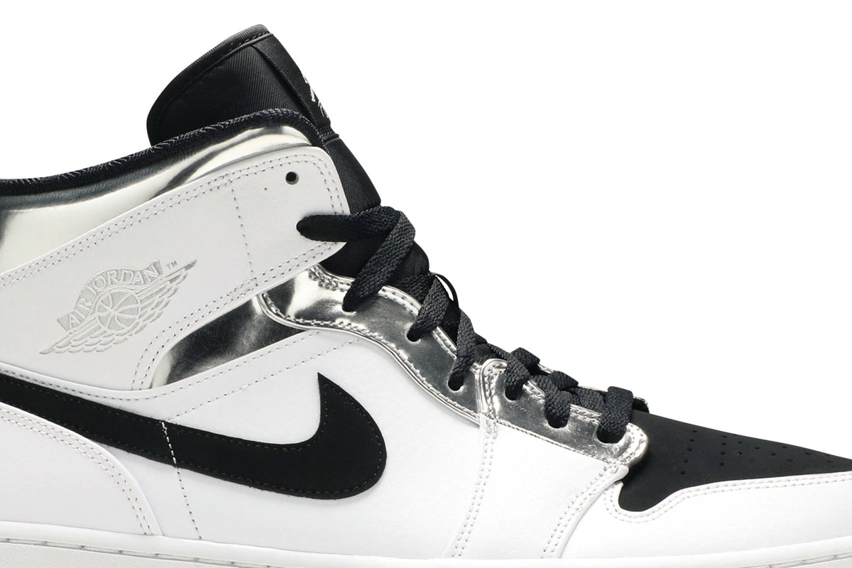 Air Jordan 1 Mid 'White Silver' 554724-121