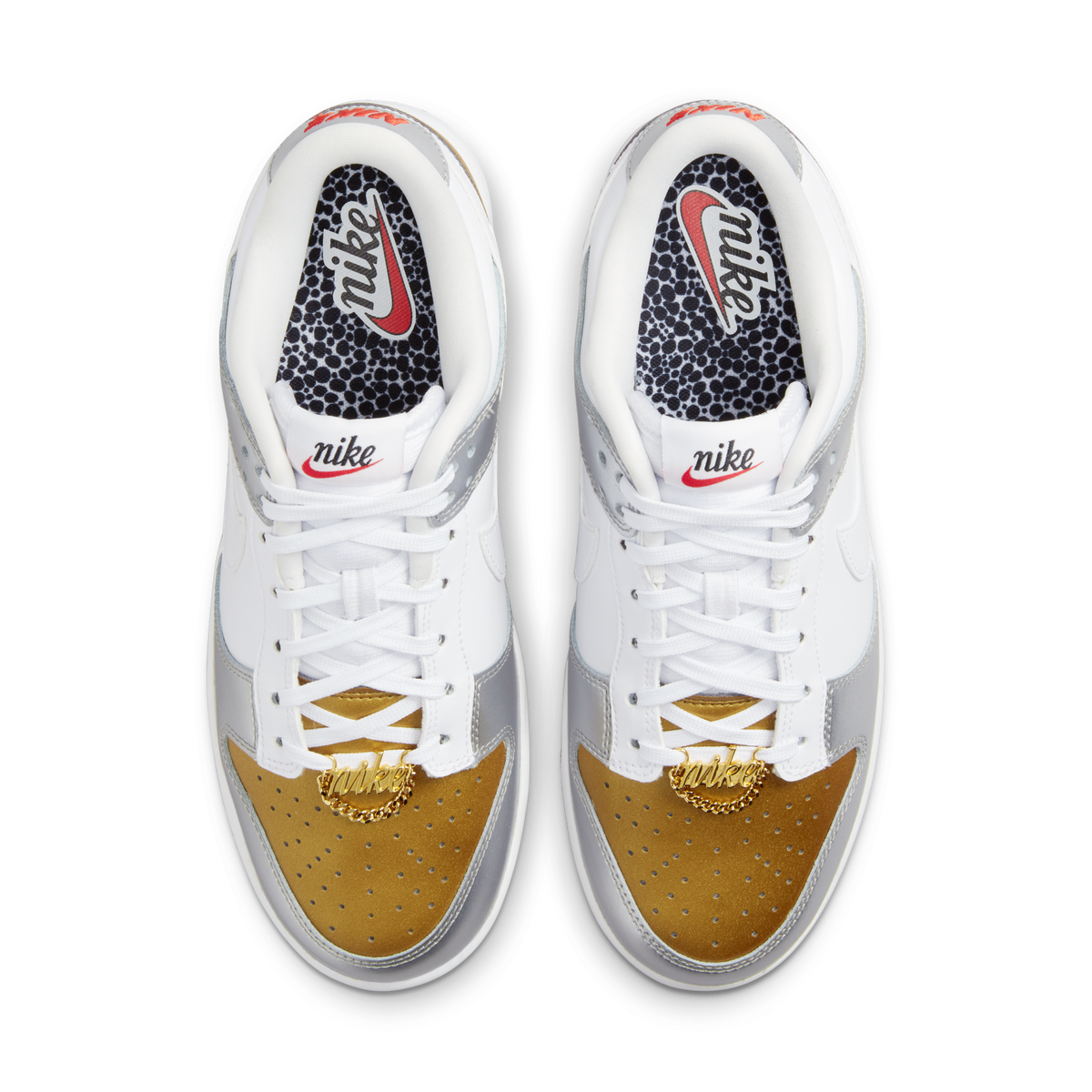 ( Women ) Nike Dunk Low SE 'White Metallic Gold Silver' DH4403-700