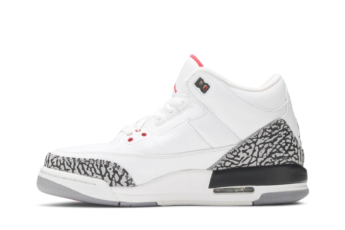 ( Grade School ) Air Jordan 3 Retro 2011 White Cement 398614-105