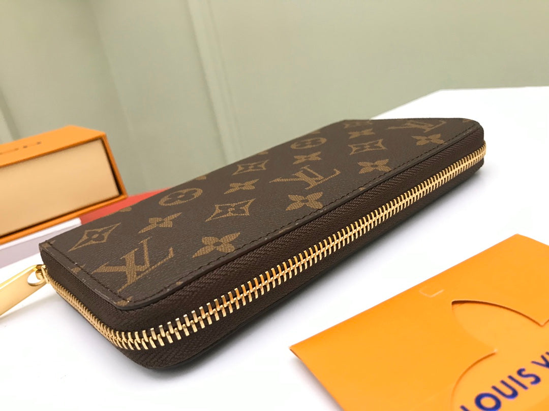 Louis Vuitton Zippy Wallet Monogram Canvas Brown