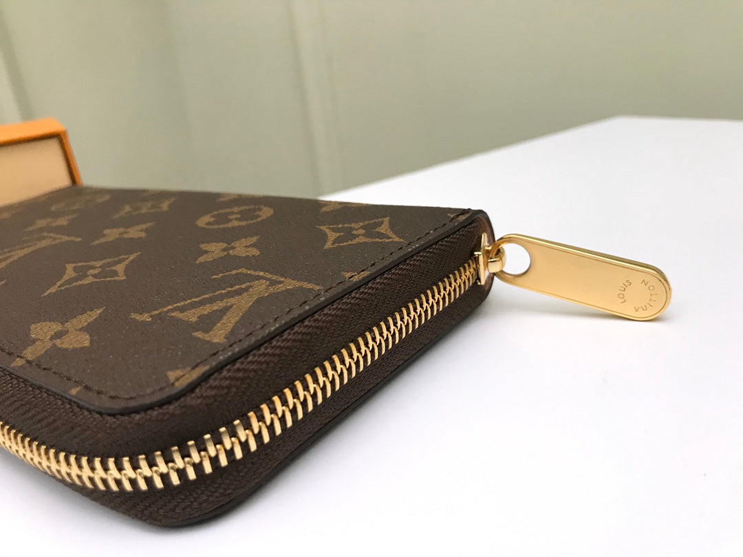 Louis Vuitton Zippy Wallet Monogram Canvas Brown