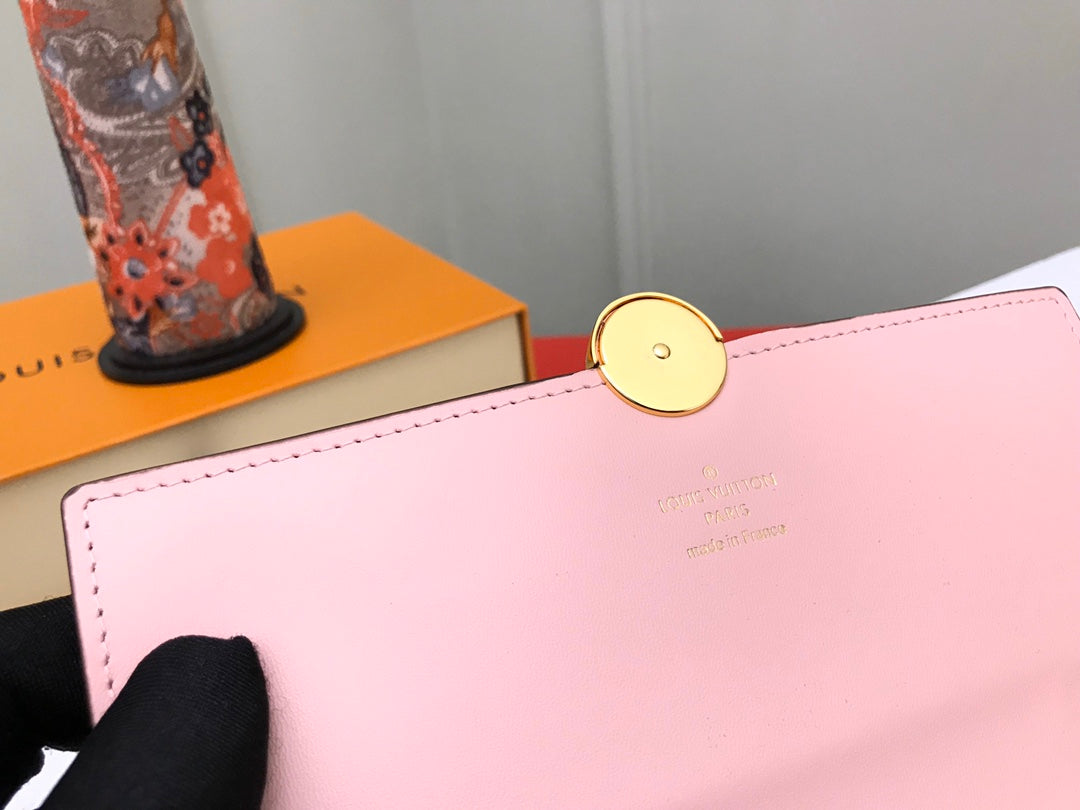 Louis Vuitton Pallas Wallet on Chain Monogram Canvas & Rose Ballerine Pink
