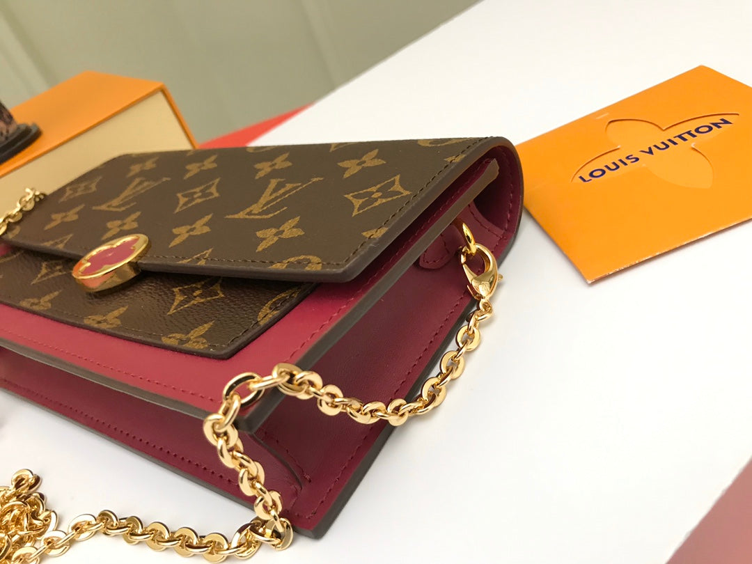 Louis Vuitton Pallas Clutch Monogram Canvas and Pivoine Pink Leather