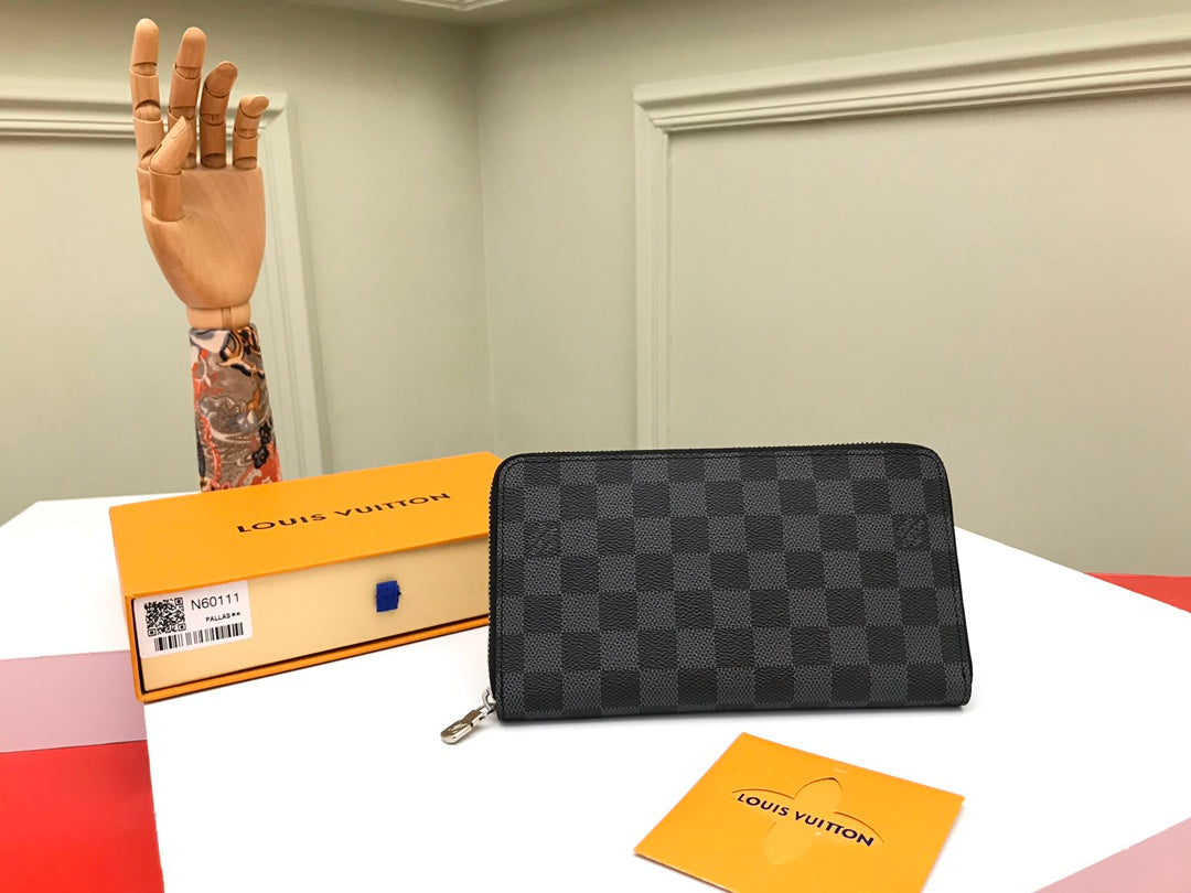 Louis Vuitton Damier Graphite Canvas Zippy XL Wallet - Black/Grey