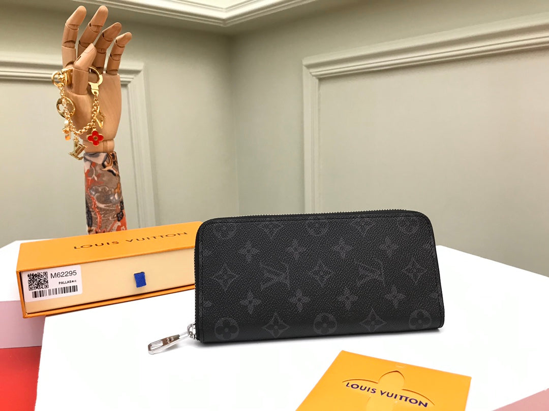 Louis Vuitton Zippy Wallet Vertical - Monogram Eclipse Canvas