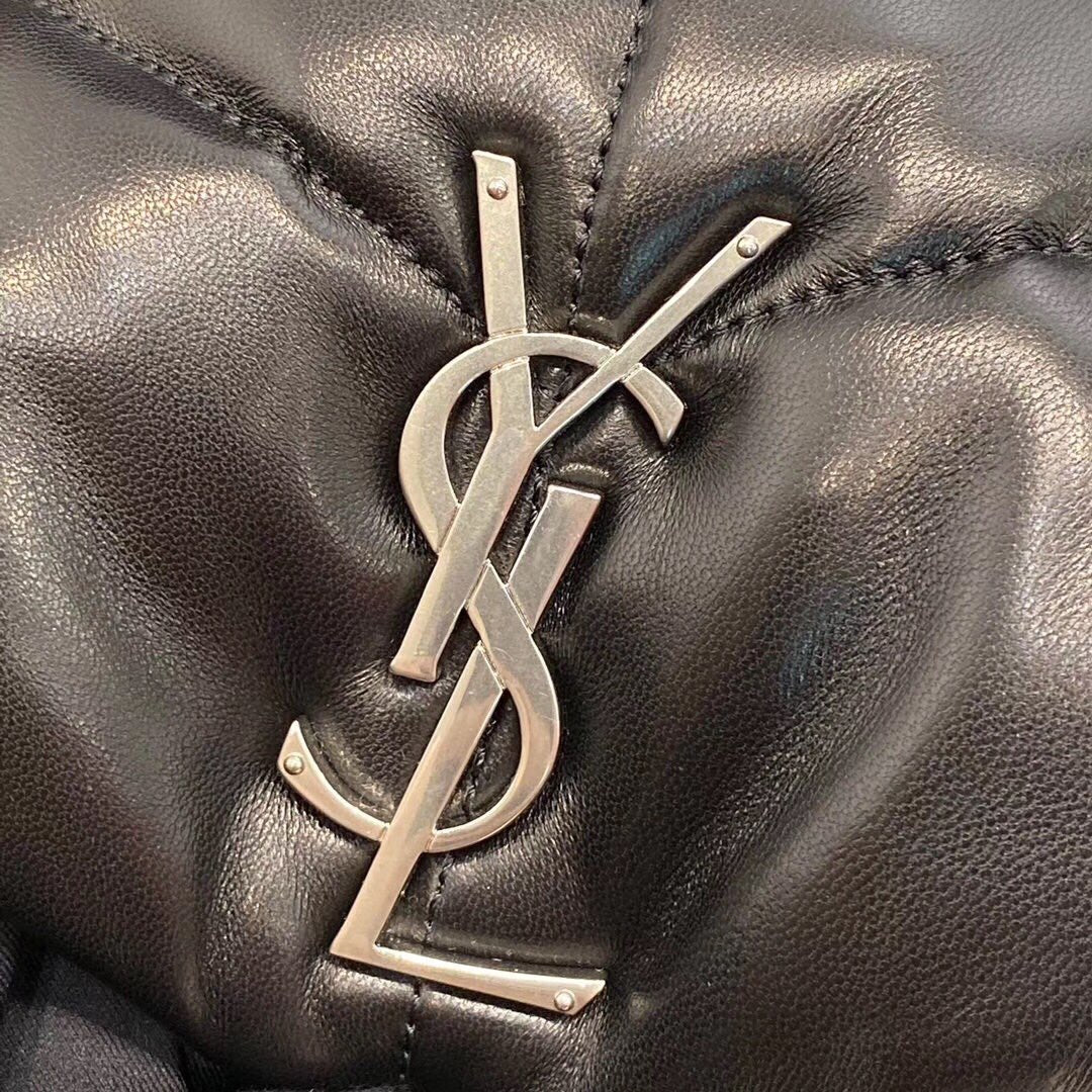 Saint Laurent Puffer Small Loulou Bag in Quilted Lambskin - Black