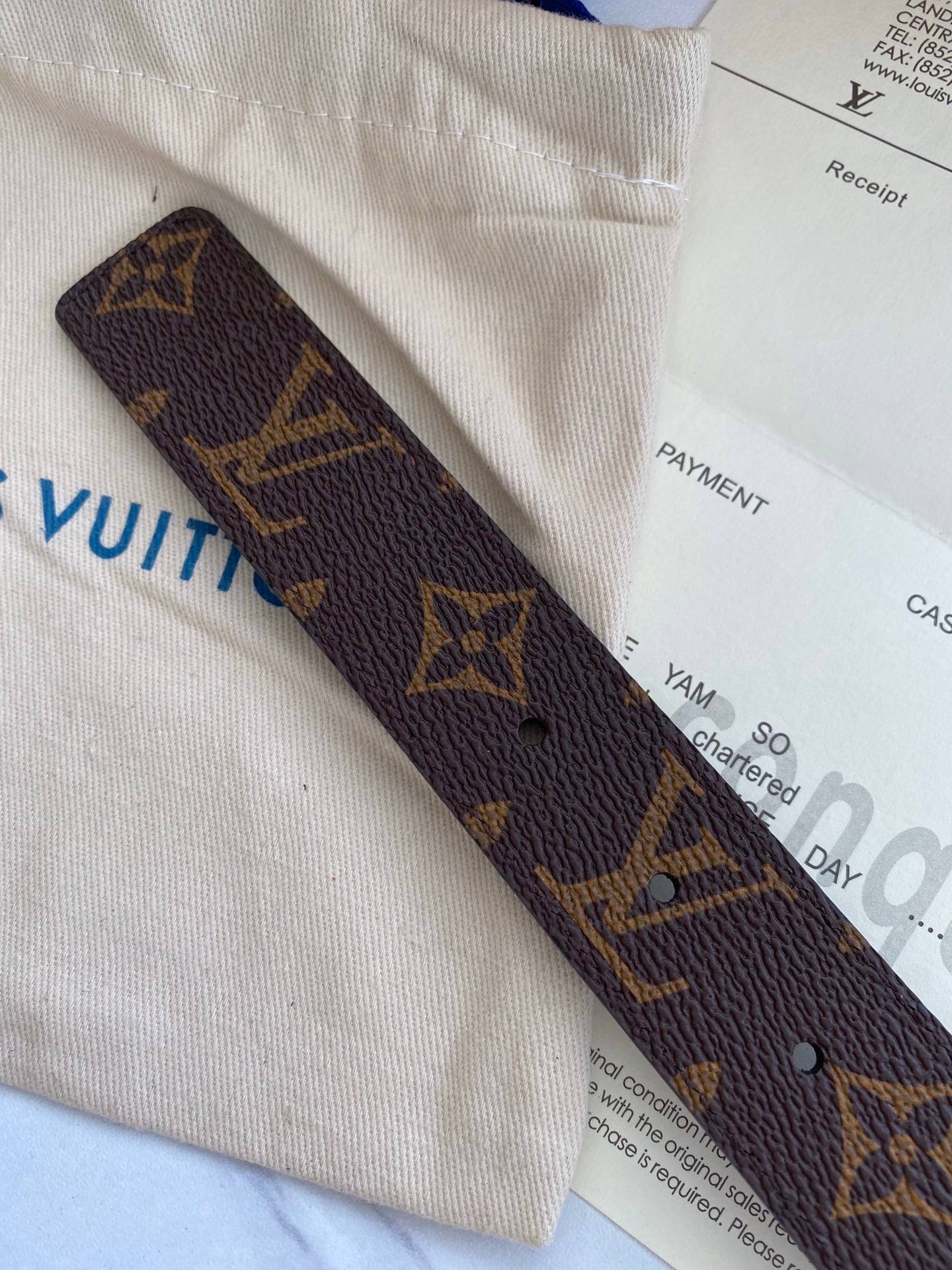 Louis Vuitton Men's LV Initiales 40mm Belt in Monogram Canvas with Silver-Tone Buckle, Brown