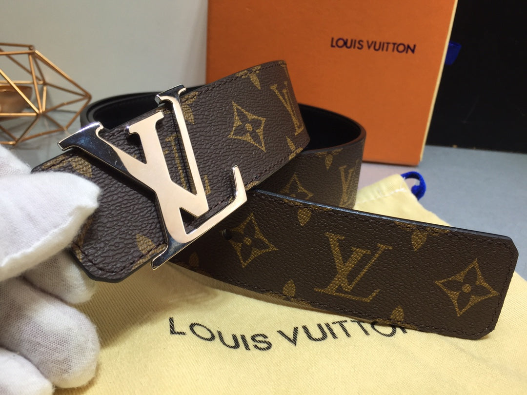 Louis Vuitton LV Initiales 40mm Belt Monogram Canvas with Silver Hardware