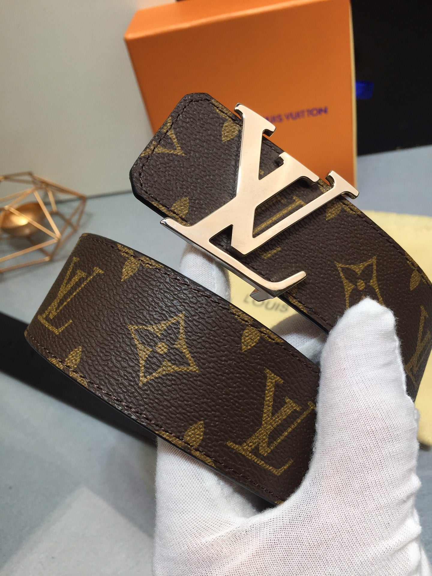 Louis Vuitton LV Initiales 40mm Belt Monogram Canvas with Silver Hardware