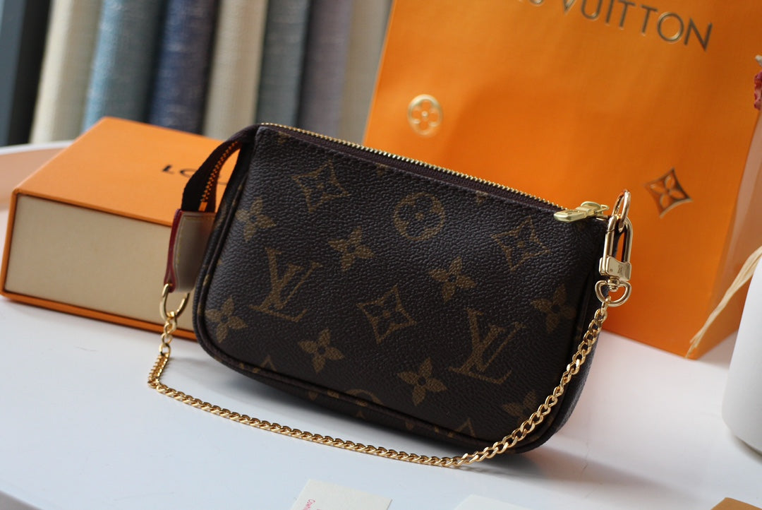 Louis Vuitton Mini Accessoires Pochette Monogram Canvas Brown