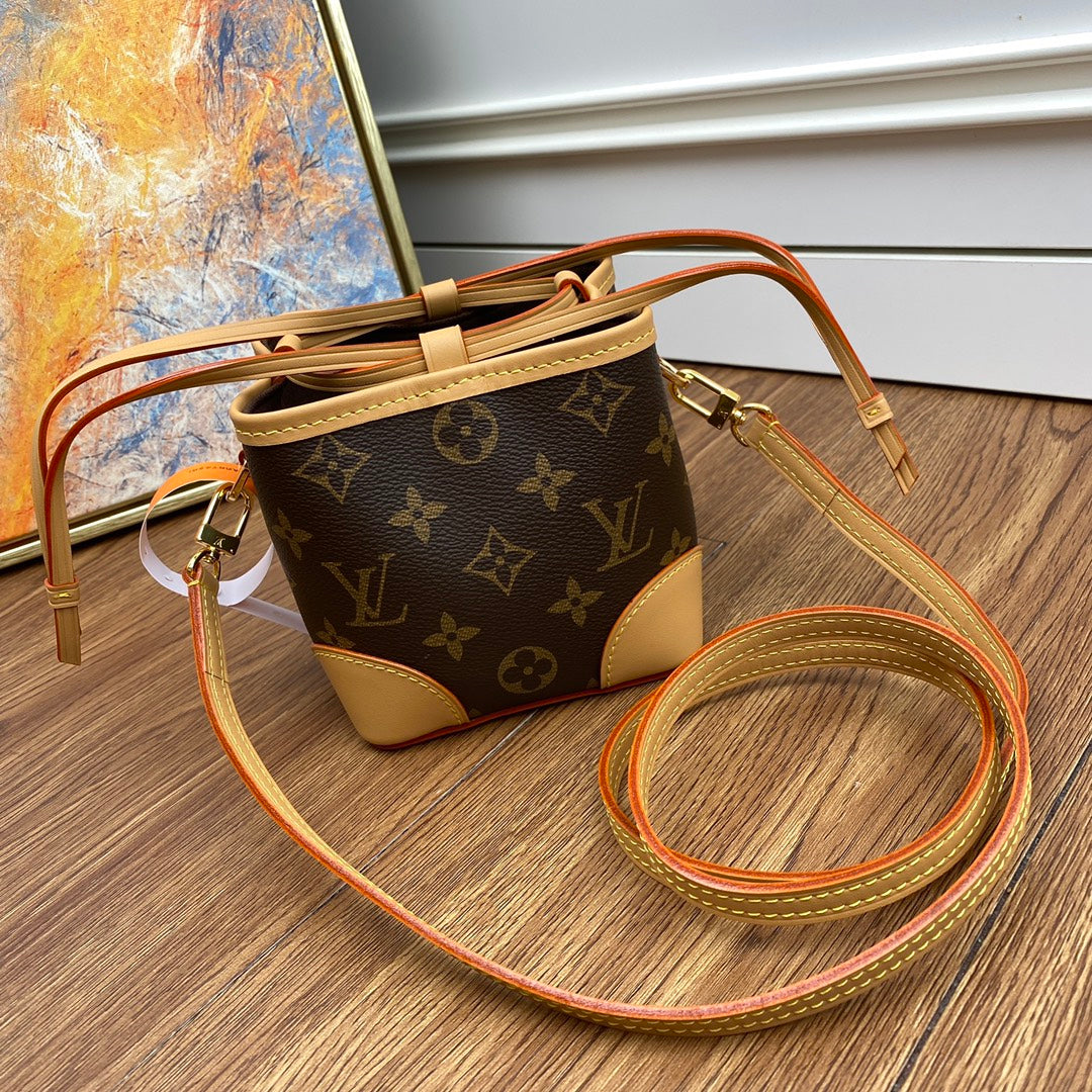 Louis Vuitton Monogram Nano Bucket Bag - Miniature Crossbody Handbag