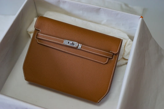 Hermès Kelly Classic Wallet in Gold Epsom Leather with Palladium Hardware