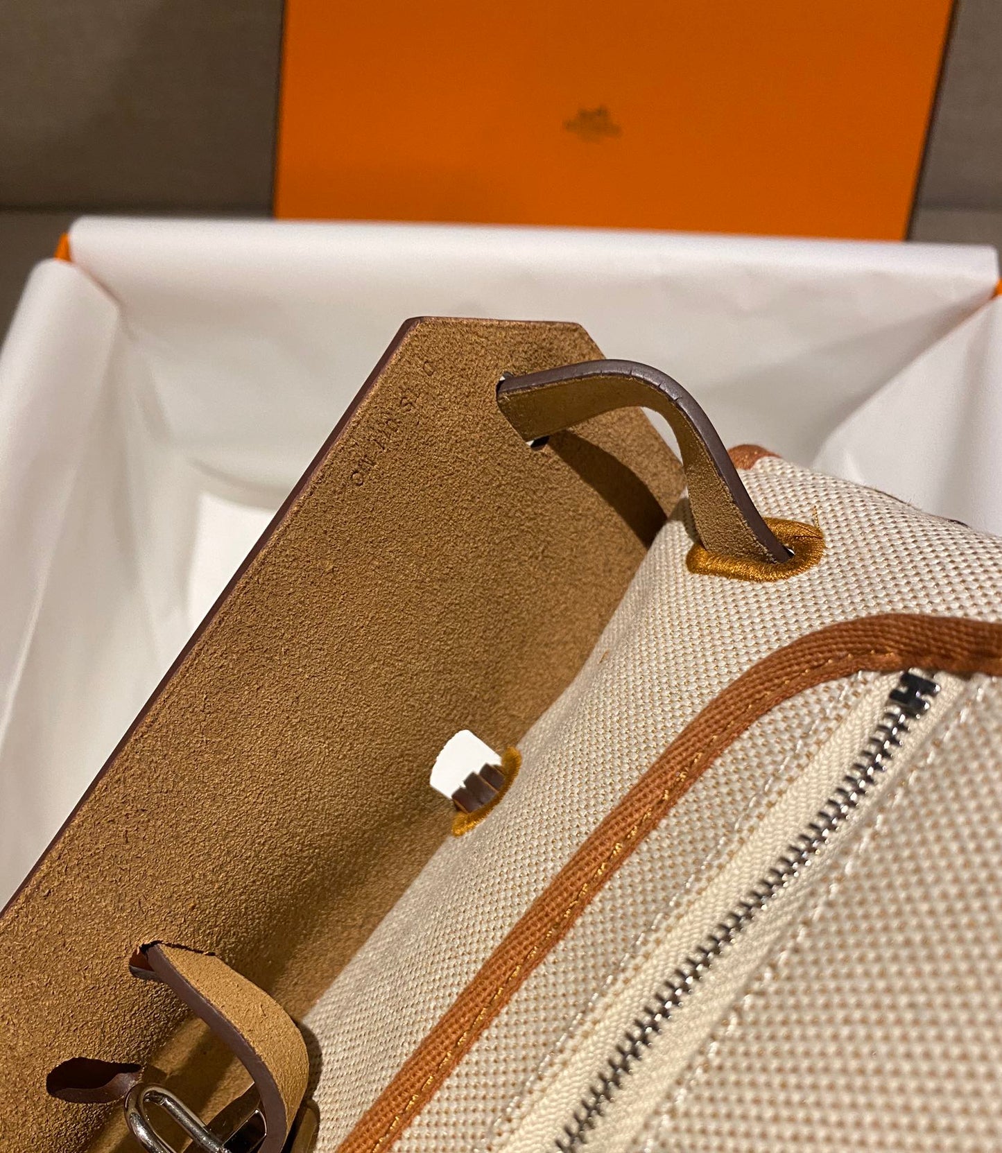 Hermès Herbag Zip Canvas and Leather Handbag - Beige and Tan