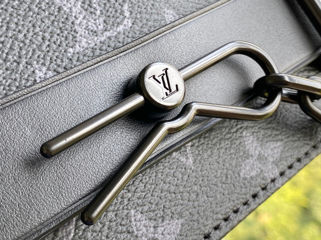 Louis Vuitton Monogram Eclipse Canvas Messenger Bag with Black Hardware