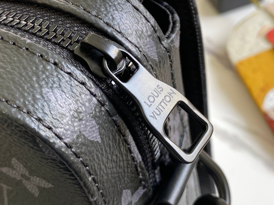 Louis Vuitton Monogram Eclipse Canvas Messenger Bag with Black Hardware