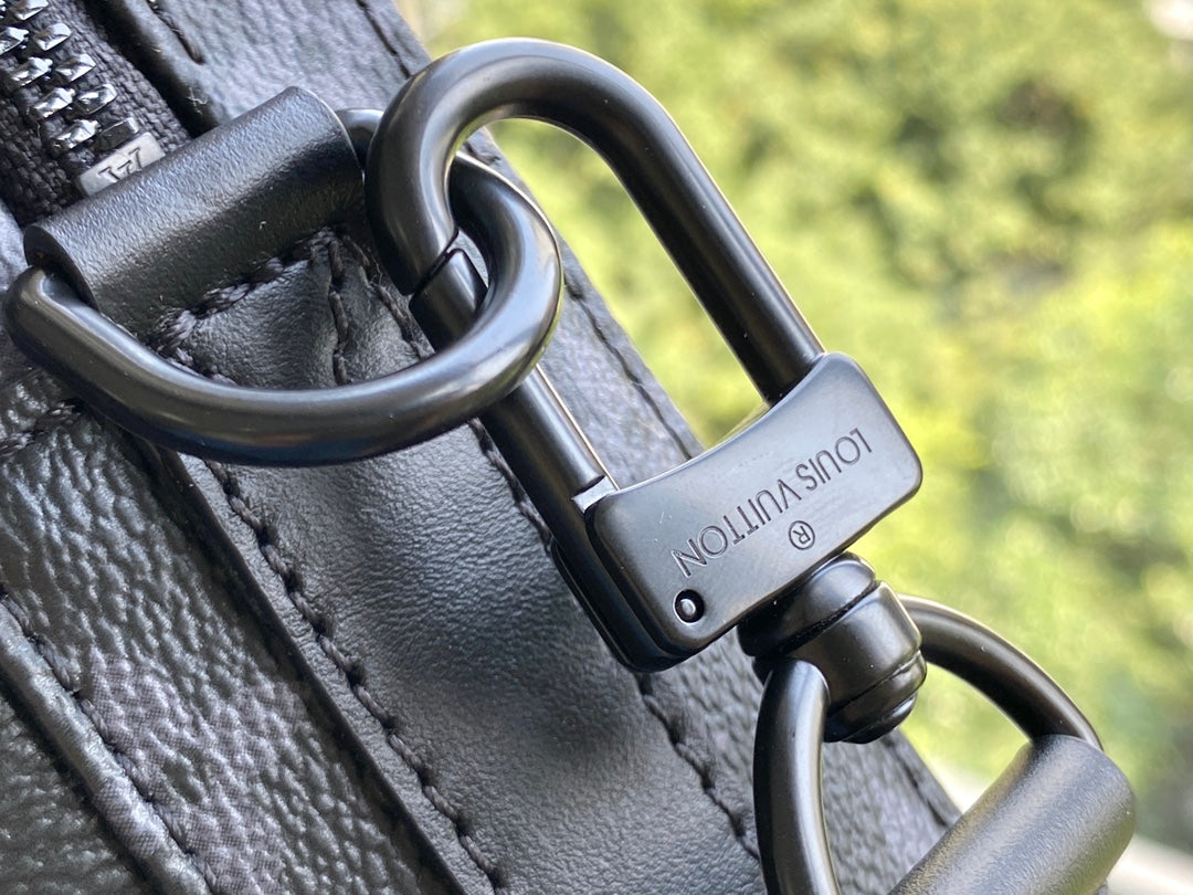 Louis Vuitton Monogram Eclipse Canvas Messenger Bag with Black Hardware