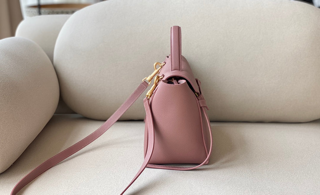 Celine Pico Belt Bag in Grained Calfskin - Antique Rose Pink