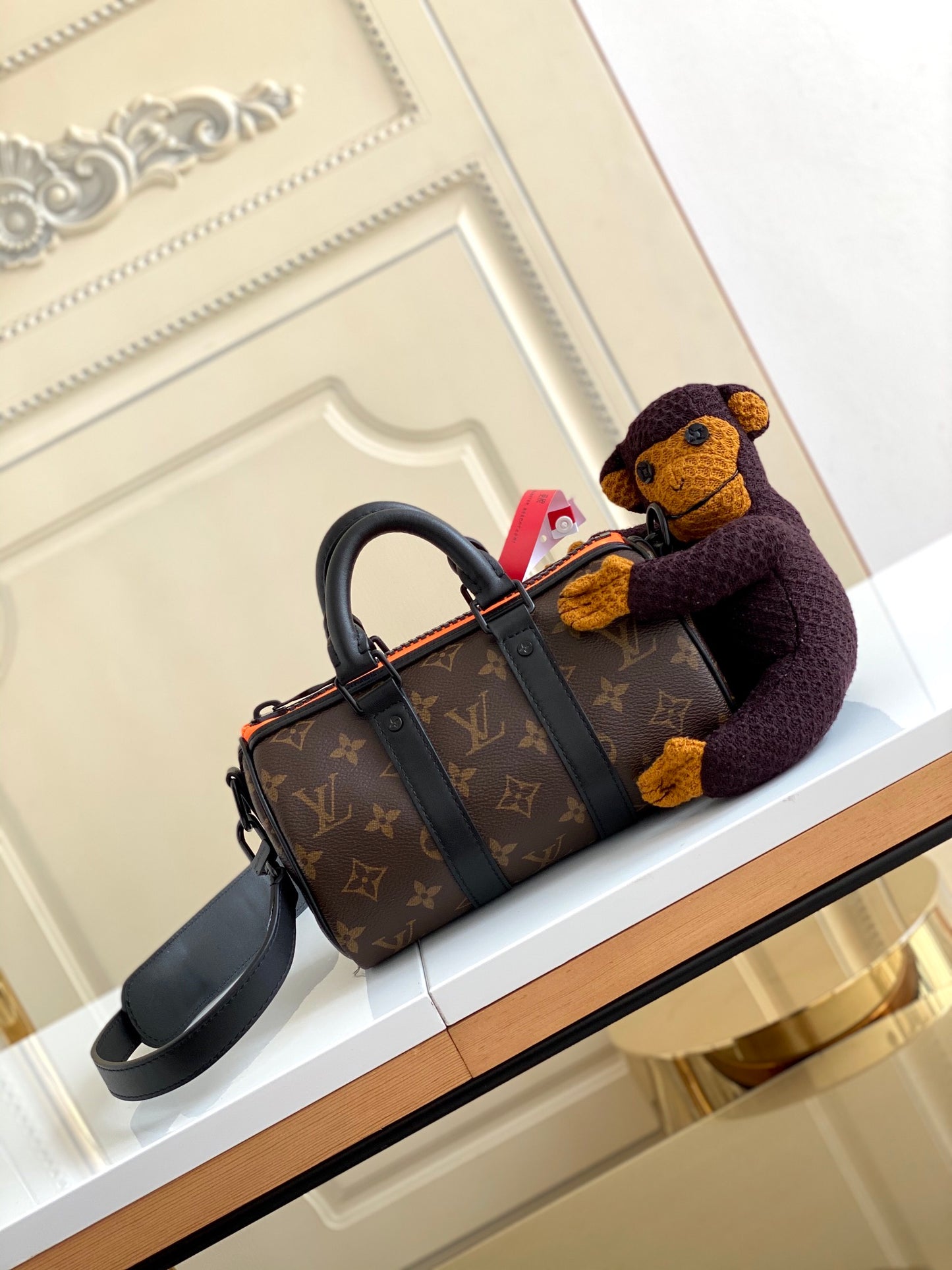 Louis Vuitton Keepall XS Monogram Canvas with Monkey Doll