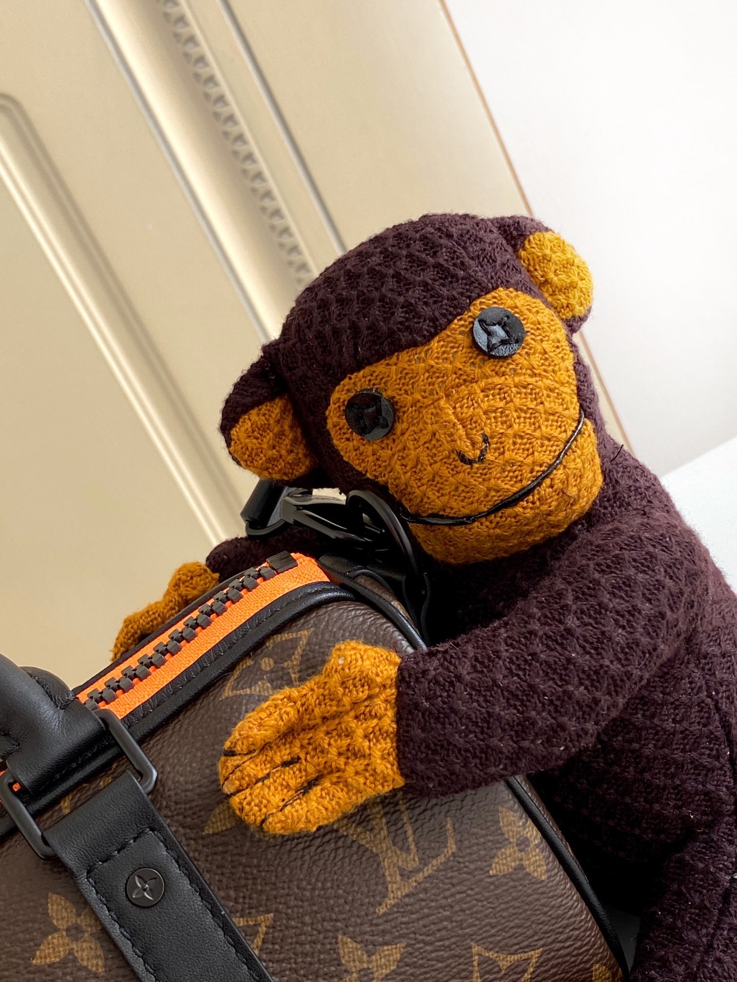 Louis Vuitton Keepall XS Monogram Canvas with Monkey Doll