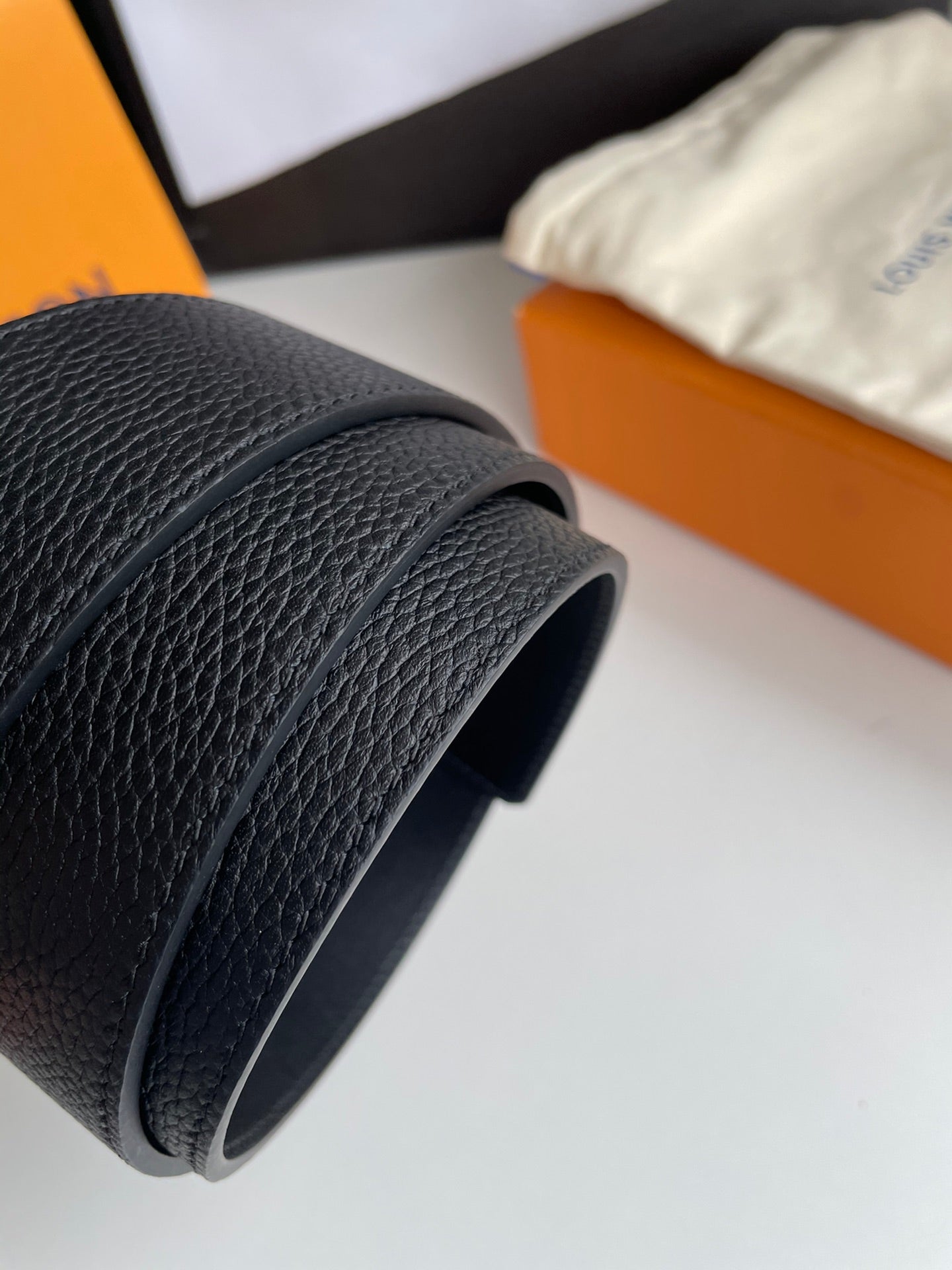 Louis Vuitton LV Initiales 40mm Belt in Black Taurillon Leather with Gunmetal Finish Buckle, Designer Men's Accessory