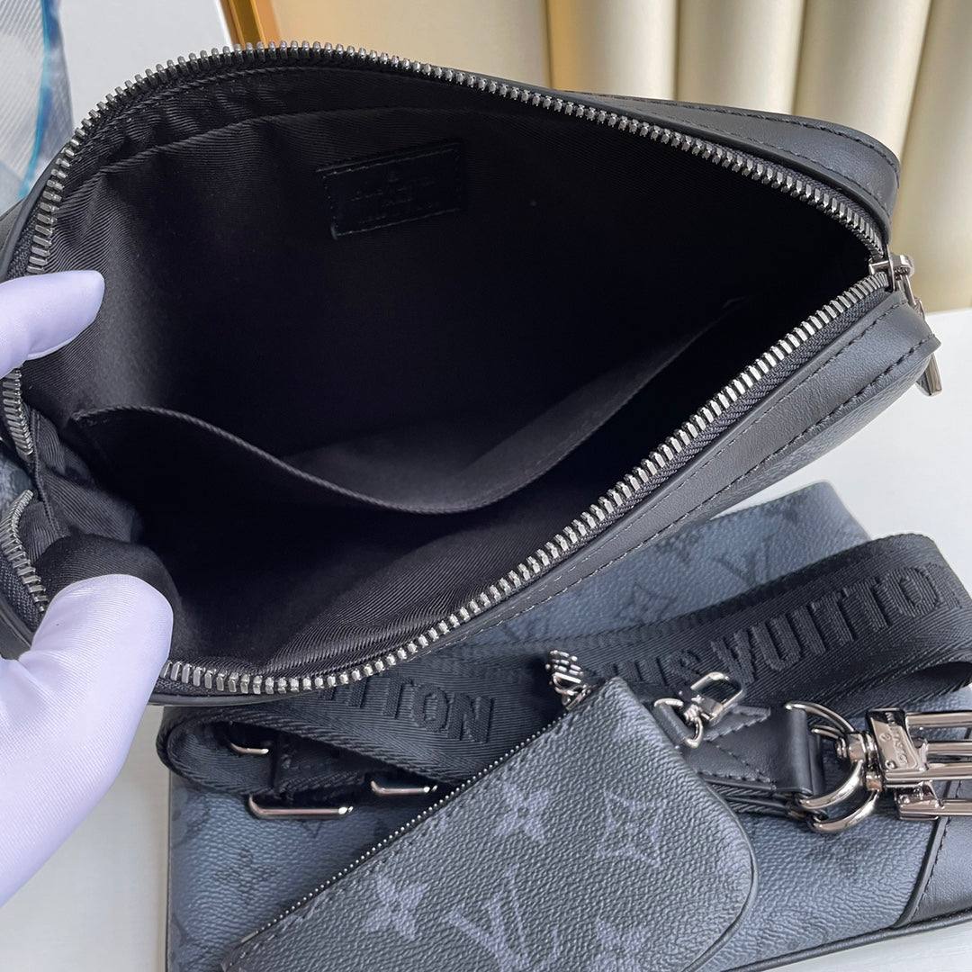 Louis Vuitton Trio Messenger Bag Monogram Eclipse Canvas - Men's Crossbody