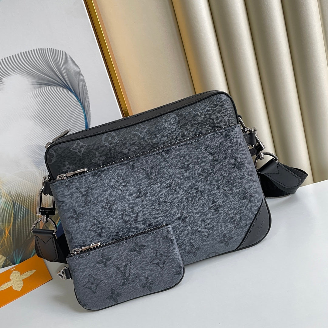 Louis Vuitton Trio Messenger Bag Monogram Eclipse Canvas - Men's Crossbody
