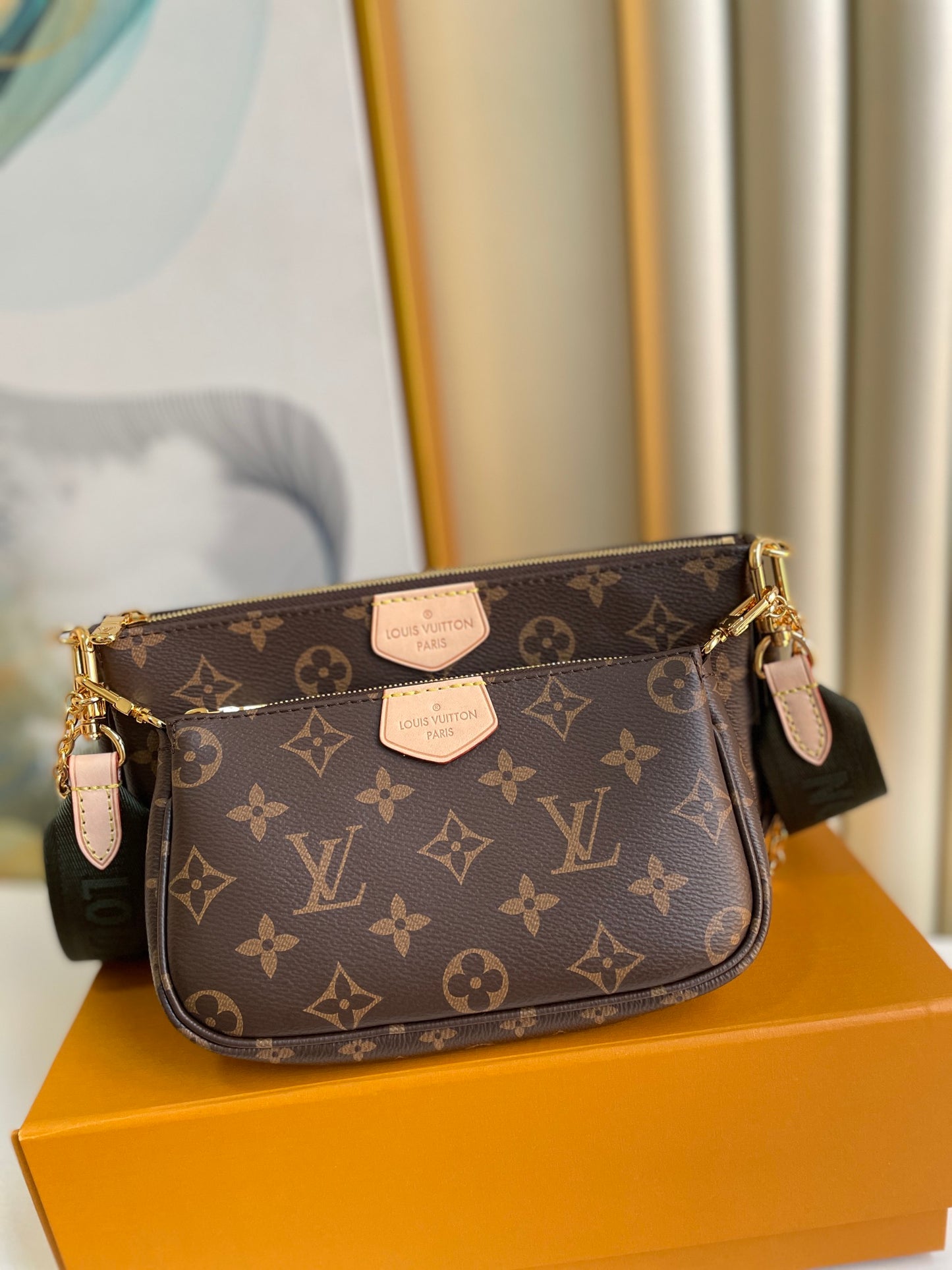 Louis Vuitton Multi Pochette Accessoires Monogram Canvas Brown Crossbody Bag