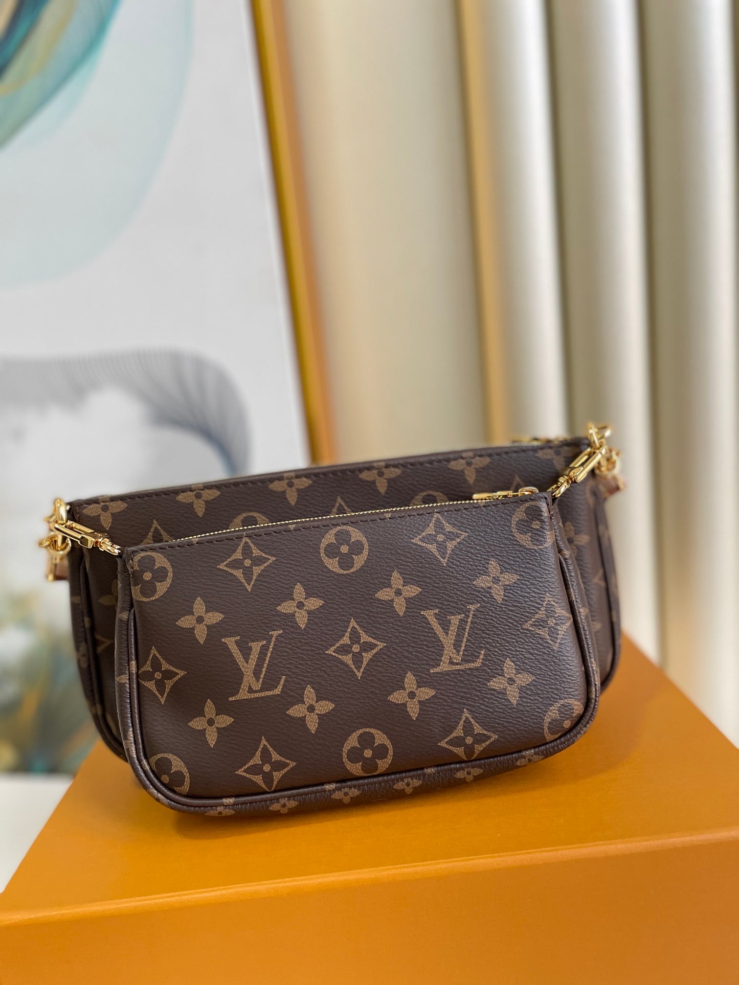 Louis Vuitton Multi Pochette Accessoires Monogram Canvas Brown Crossbody Bag