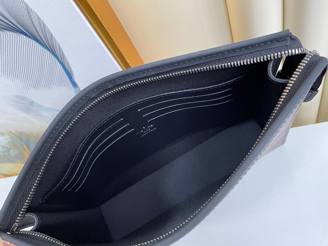 Louis Vuitton Pochette Voyage MM Monogram Eclipse Canvas Pouch
