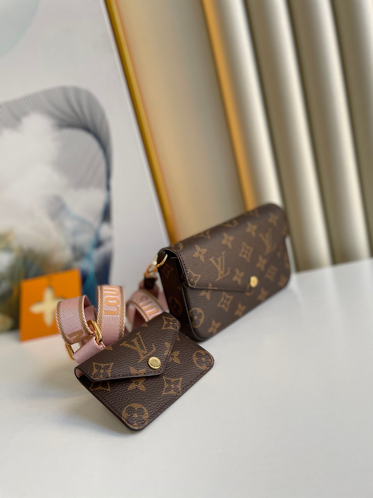 Louis Vuitton Felicie Strap & Go Monogram Canvas Shoulder Bag
