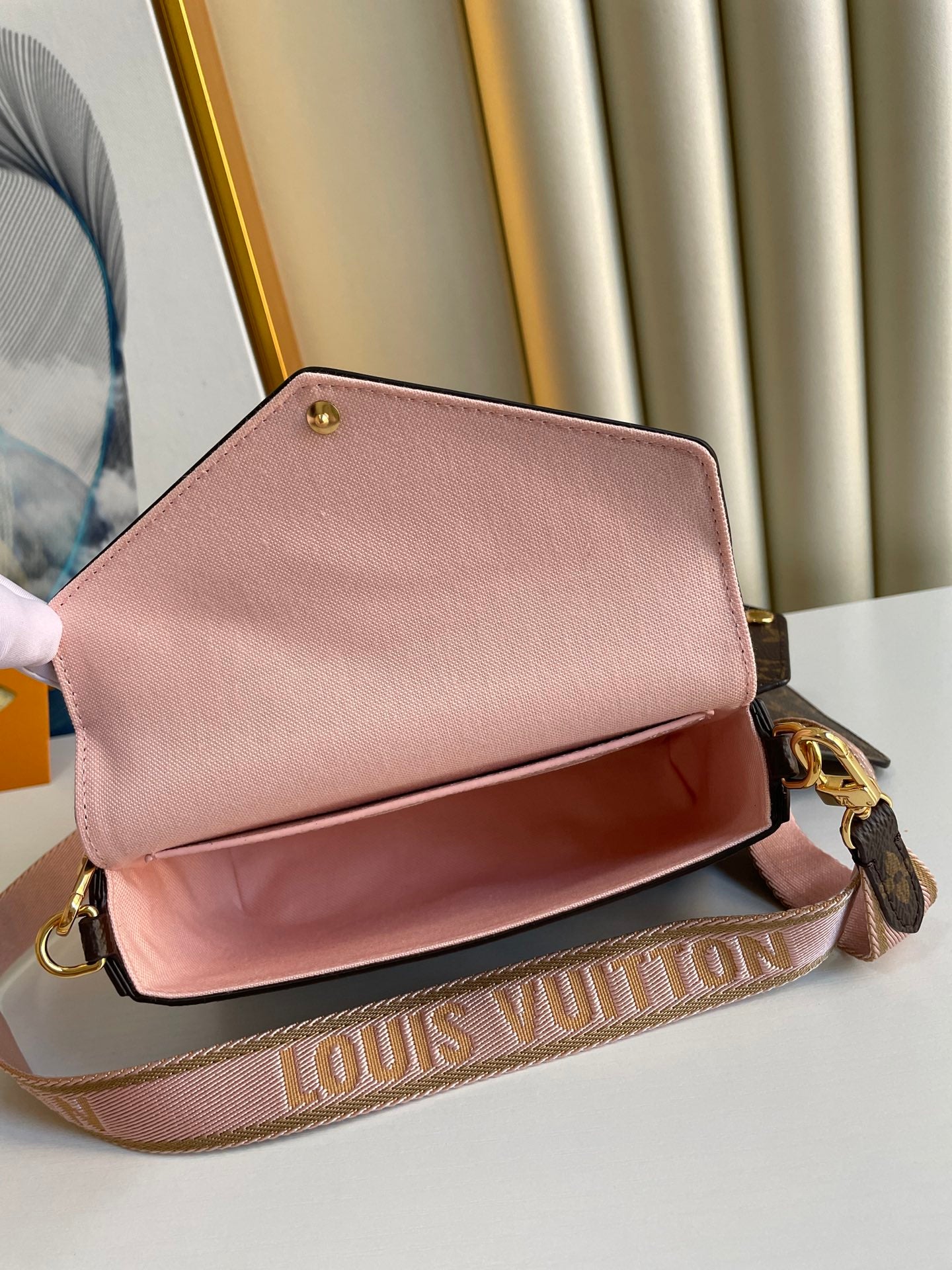 Louis Vuitton Felicie Strap & Go Monogram Canvas Shoulder Bag
