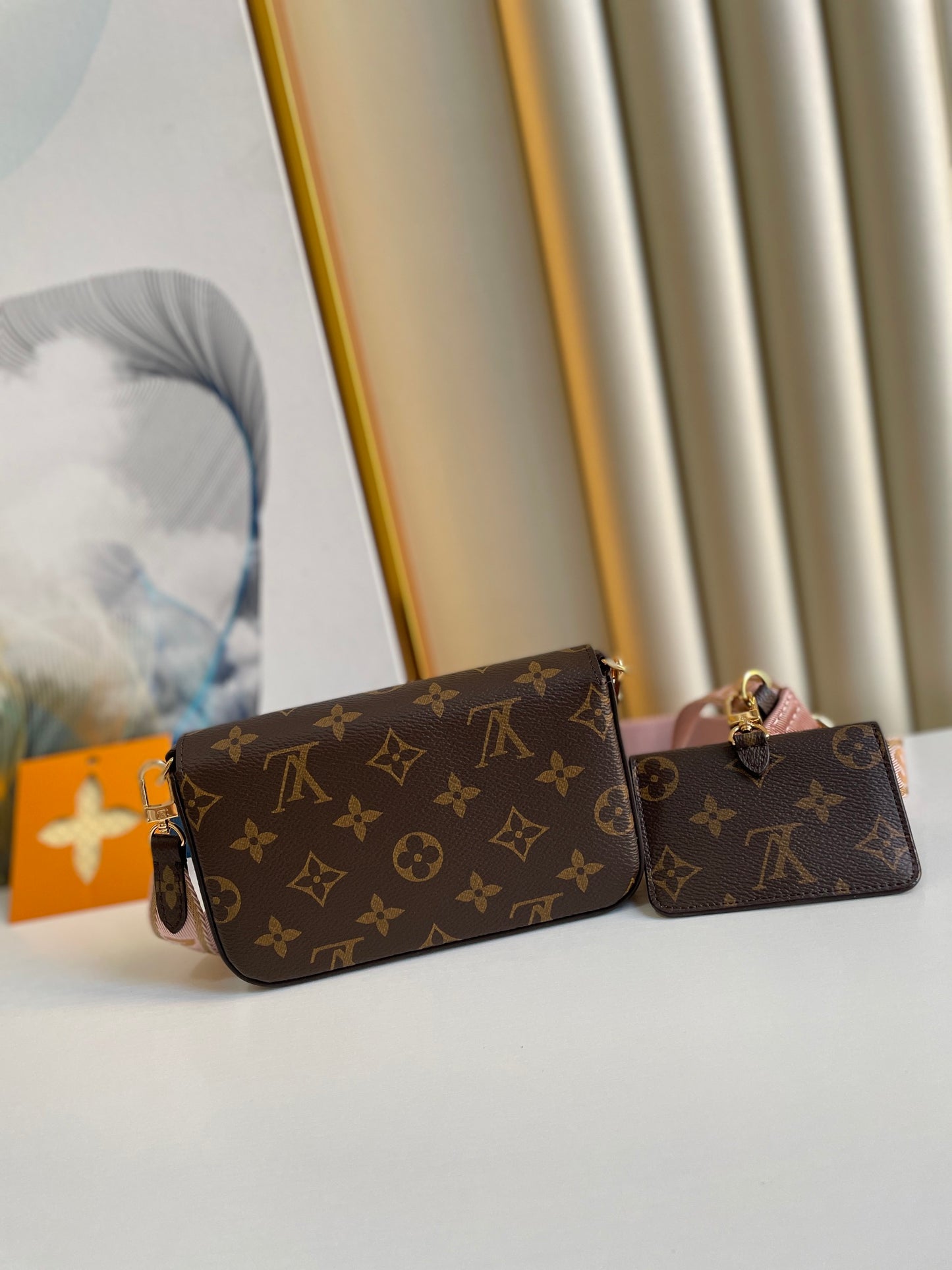 Louis Vuitton Felicie Strap & Go Monogram Canvas Shoulder Bag