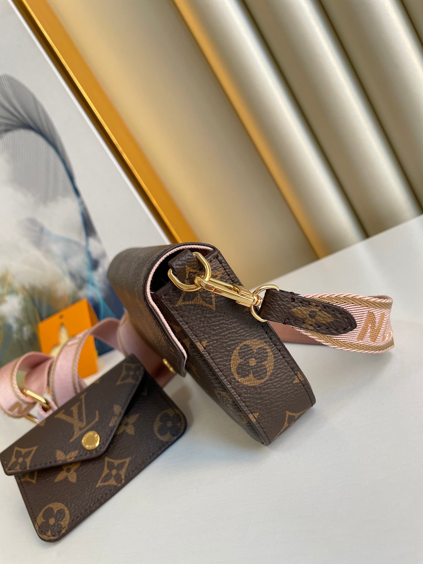 Louis Vuitton Felicie Strap & Go Monogram Canvas Shoulder Bag