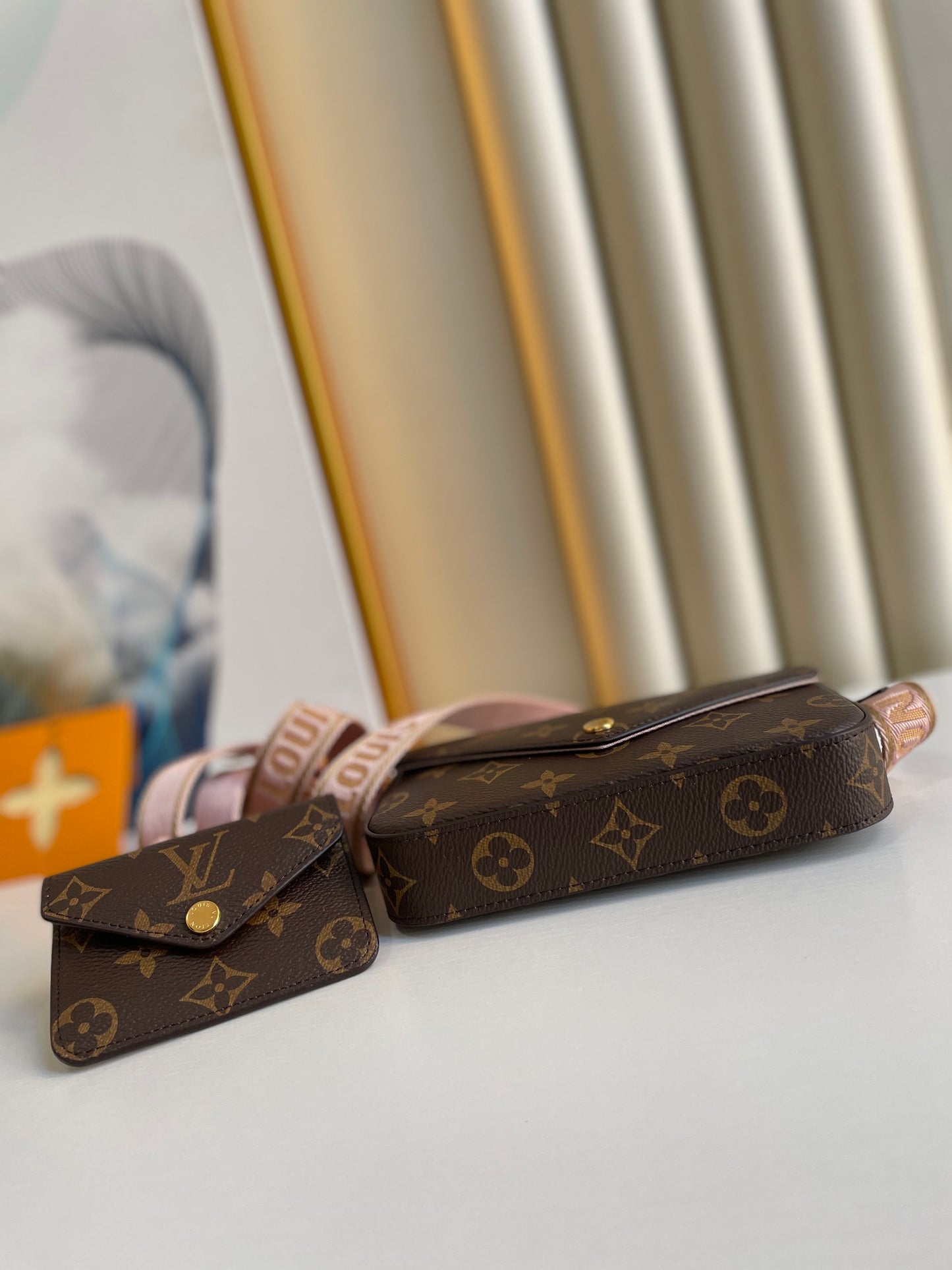 Louis Vuitton Felicie Strap & Go Monogram Canvas Shoulder Bag