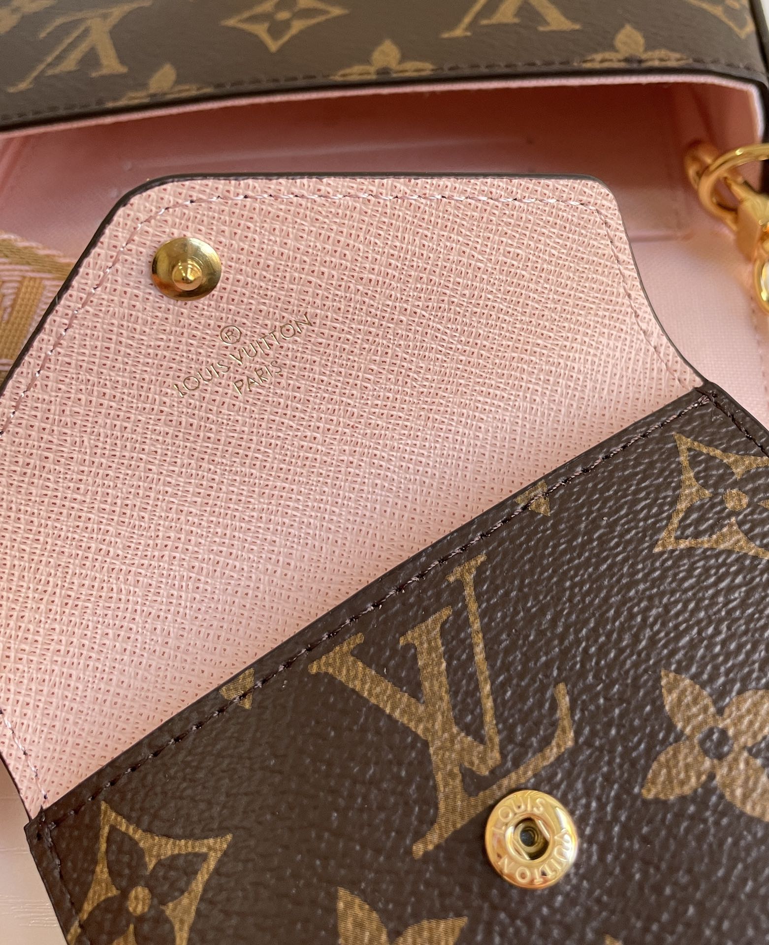 Louis Vuitton Brown Monogram Canvas Envelope Crossbody Bag Set with Coin Pouch